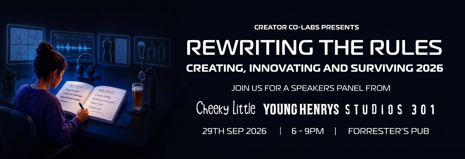 Rewriting the Rules: Creating, innovating and surviving 2026 event poster