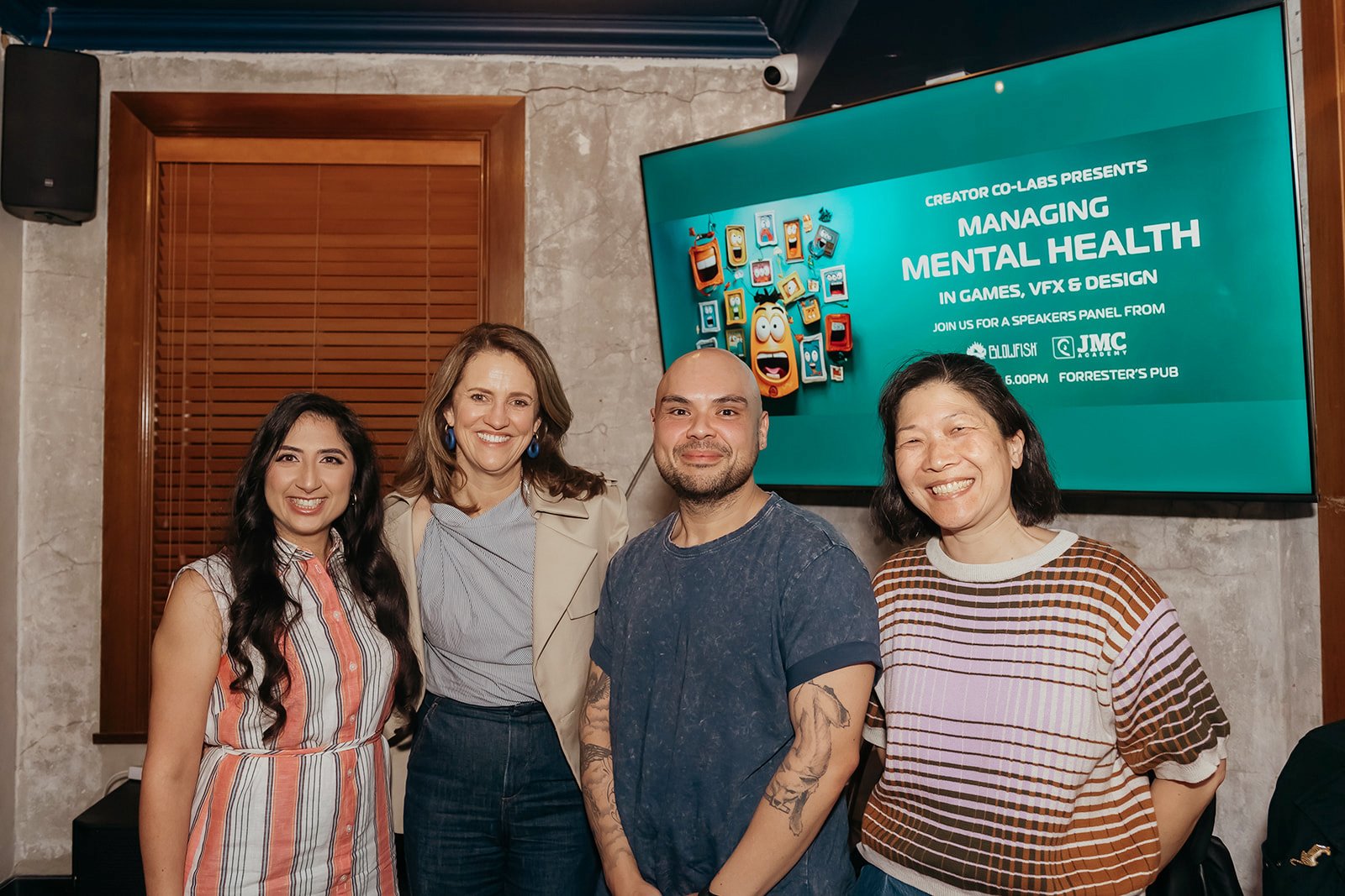 The Managing Mental Health panel in front of the event screen